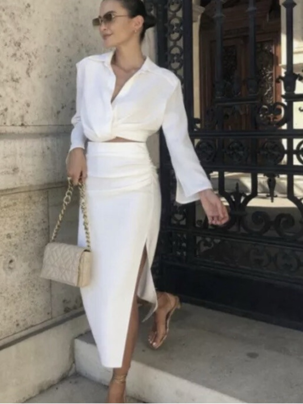 2PC Zara White Outfit
